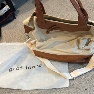 Graf Lantz Tan and Cream Travel Bag
